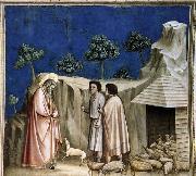 GIOTTO di Bondone Joachim among the Shepherds oil on canvas